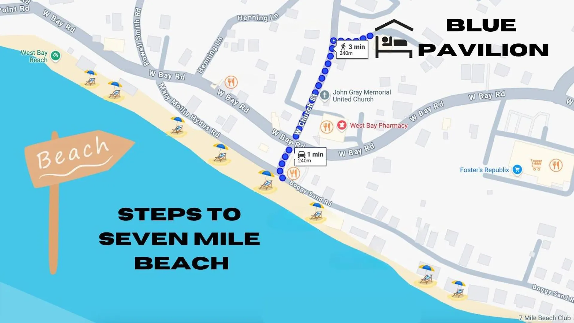 Suite 3, Blue Pavilion - Steps To Beach - Car, Value, Service West Bay